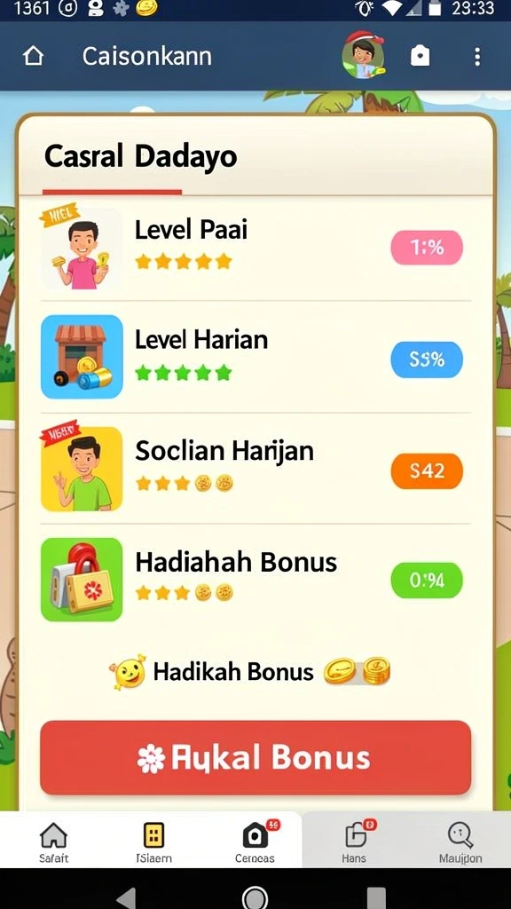 Beragam tema permainan yang membuat tidak bosan.