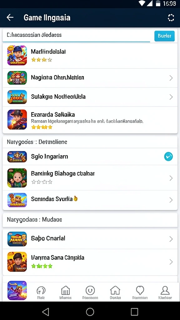 Beragam pilihan permainan yang seru dan menantang.