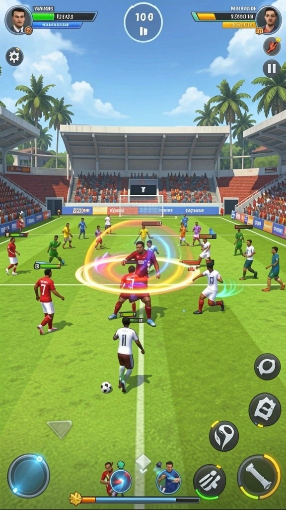 Layar permainan yang menampilkan berbagai mode permainan.
