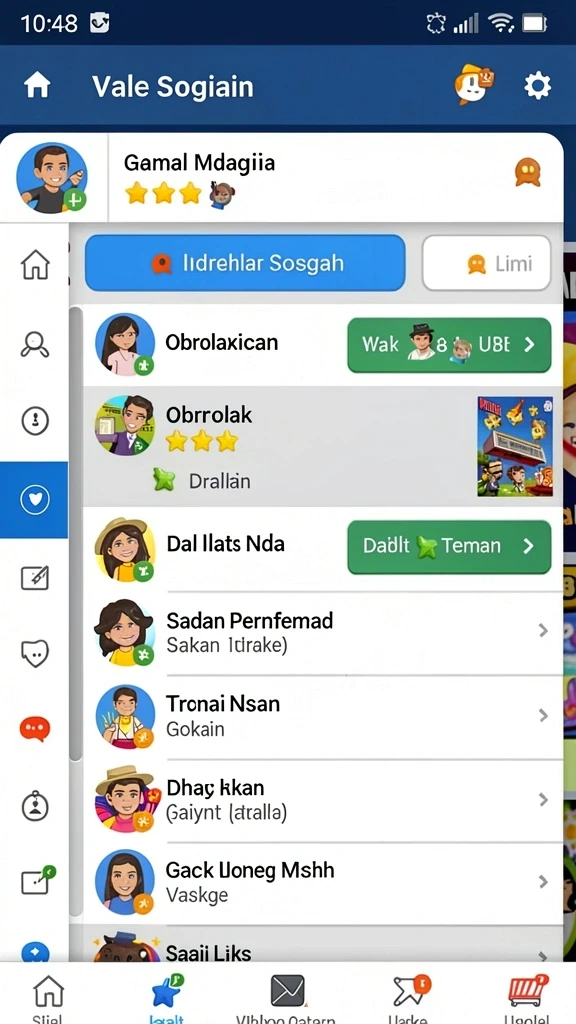 Visual dari level menantang yang penuh warna.