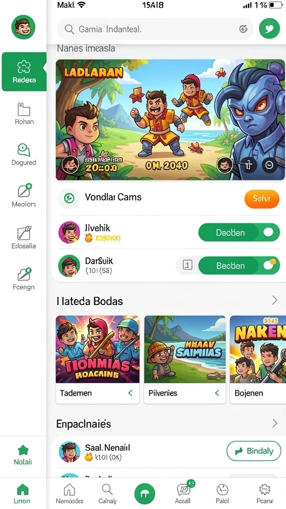 Beragam tema yang membuat permainan semakin seru.