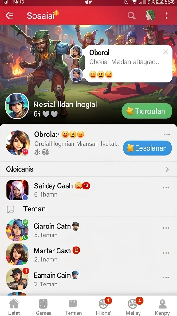 Tampilan awal permainan yang menarik.