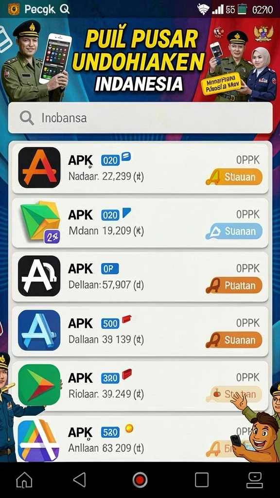 Berbagai pilihan permainan yang tersedia dengan grafis yang menawan.
