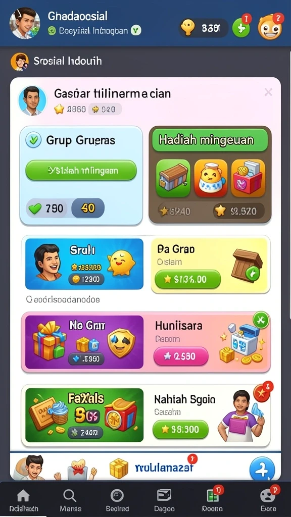 Karakter-karakter unik dengan desain menarik.
