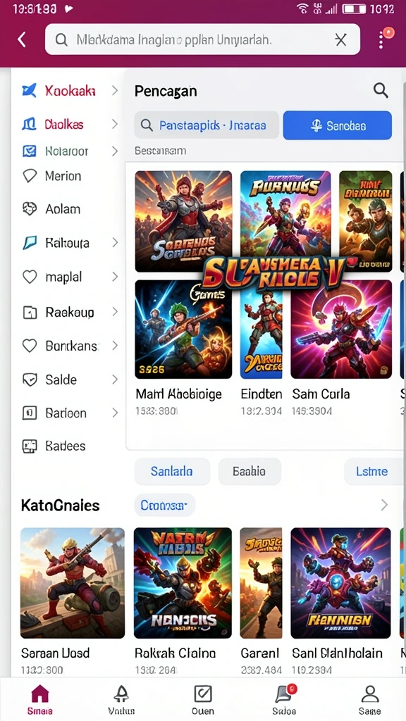Screenshot INTER77 menampilkan tampilan antarmuka yang menarik.