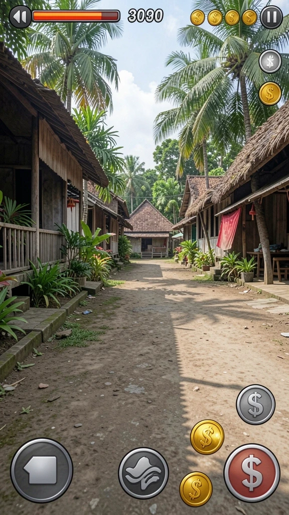 Tampilan permainan yang menarik dan penuh warna.