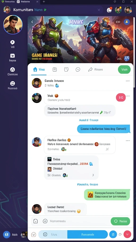 Tangkapan layar interaksi sosial di dalam game.