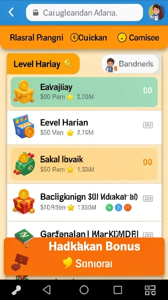 Karakter dengan desain yang kreatif dan unik.